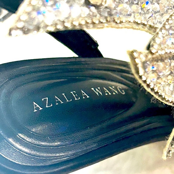 Azalea Wang Fawna Black Jewel Embellished open toe slingback women’s  size 8.5 - Picture 5 of 10